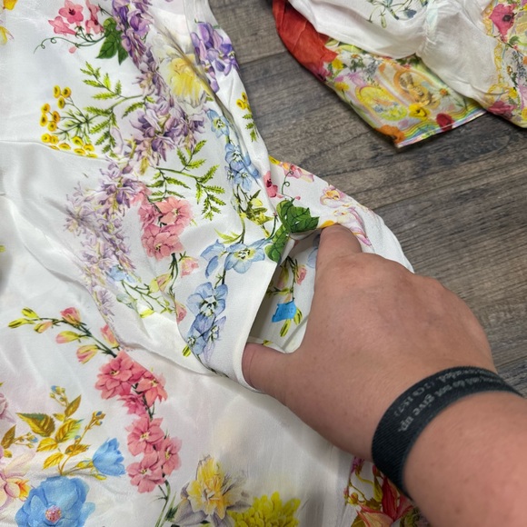 Camilla Silk Floral Bohemian Flowy Dress - Picture 6 of 13